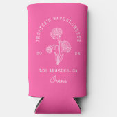 Bachelorette September Geboortemaand Bloem Roos Seltzer Blikjeskoeler (Voorkant)