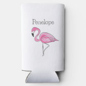 Bachelorette Sip & Celebrate Pink Flamingo Custom Seltzer Blikjeskoeler (Achterkant)