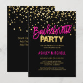 Bachelorette-Sjablonen van HOT Roze Kaart (Voorkant / Achterkant)