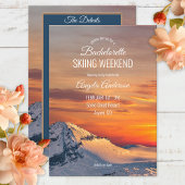 Bachelorette Skiing Weekend Itinerary Uitnodiging