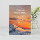 Bachelorette Skiing Weekend Itinerary Uitnodiging (Staand voorkant)