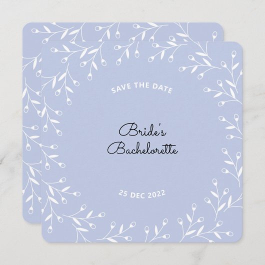 Bachelorette Sla de datumkaart op Save The Date (Voorkant / Achterkant)