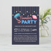 Bachelorette Sleepover Pajama Party Kaart (Staand voorkant)