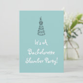 Bachelorette Slumber Party Invitation Kaart (Staand voorkant)