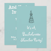 Bachelorette Slumber Party Invitation Kaart (Voorkant / Achterkant)