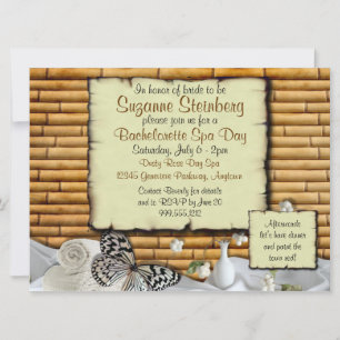 Bachelorette Spa Day Custom Invitations Kaart