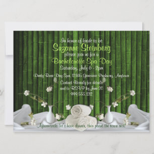Bachelorette Spa Day Custom Invitations Kaart