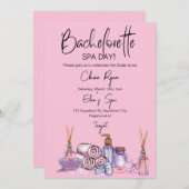 Bachelorette Spa Day Uitnodiging (Voorkant / Achterkant)