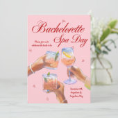 Bachelorette Spa Day Uitnodiging (Staand voorkant)
