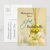 Bachelorette Spa Party Briefkaart Uitnodigingen (Voorkant / Achterkant)