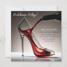 Bachelorette-stiletto met wijn kaart