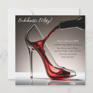 Bachelorette-stiletto met wijn kaart