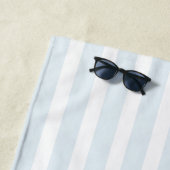 Bachelorette Stof Blauw & Rood Retro Modern Strandlaken (In situ)