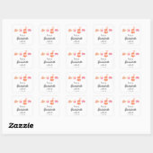 Bachelorette Strand Bikini Weekend Vierkante Sticker (Vel)