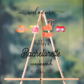 Bachelorette Strand Weekend Feest  Acryl Bord (Neutraal)