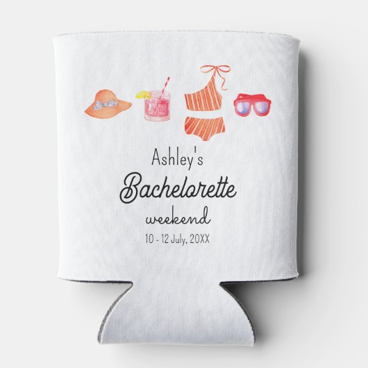 Bachelorette Strand Weekend Zomerfeest Blikjeskoeler (Achterkant)