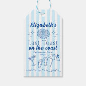 Bachelorette Strandfeest Laatste Toast Aan de Kust Cadeaulabel (Voorkant)