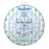 Bachelorette Strandfeest Laatste Toast Aan de Kust Dartbord (Voorkant)