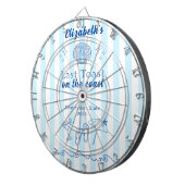 Bachelorette Strandfeest Laatste Toast Aan de Kust Dartbord (Voorkant Rechts)