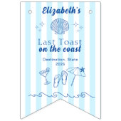 Bachelorette Strandfeest Laatste Toast Aan de Kust Vlaggetjes (Eerste vlag)