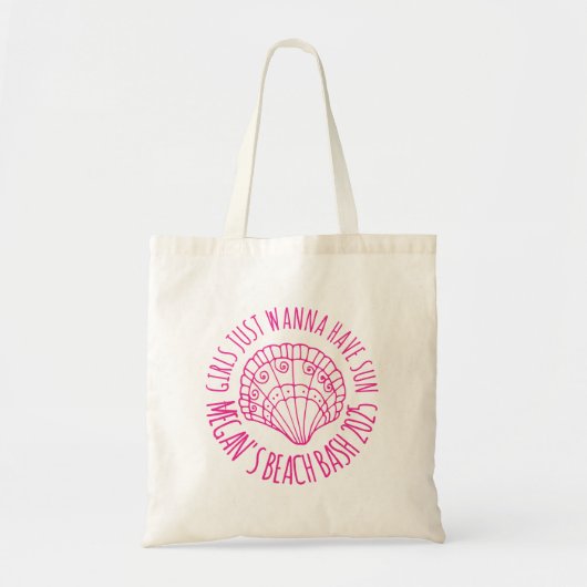 Bachelorette Strandtas Meisjes willen gewoon zon h Tote Bag (Voorkant)