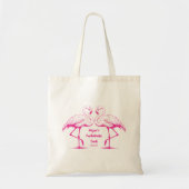 Bachelorette Strandtas met flamingo's Tote Bag (Voorkant)