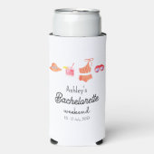 Bachelorette strandweekend zomerfeest seltzer blikjeskoeler (Seltzer Voorkant)