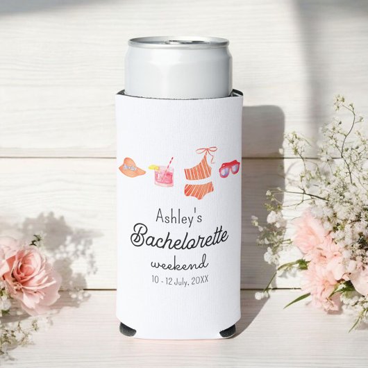 Bachelorette strandweekend zomerfeest seltzer blikjeskoeler