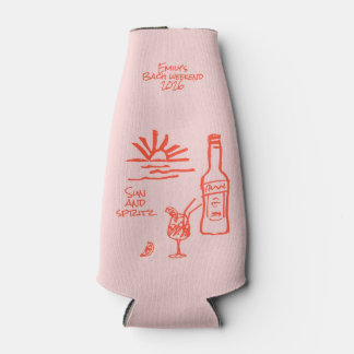 Bachelorette Sun en Spritz uitnodiging Flesjeskoeler