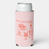 Bachelorette Sun en Spritz uitnodiging Seltzer Blikjeskoeler (Seltzer Voorkant)