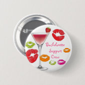 Bachelorette Support Crew Ronde Button 5,7 Cm (Voorkant /achterkant)