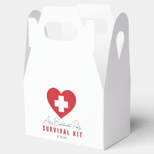 Bachelorette Survival Kit gepersonaliseerd Bedankdoosjes (Geopend)