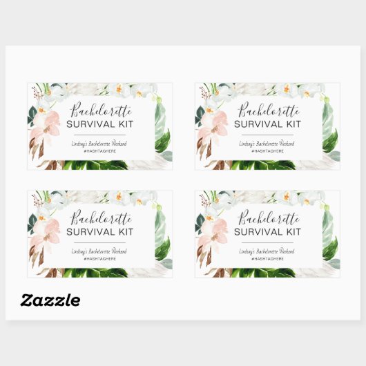 Bachelorette Survival Kit Rechthoekige Sticker (Vel)