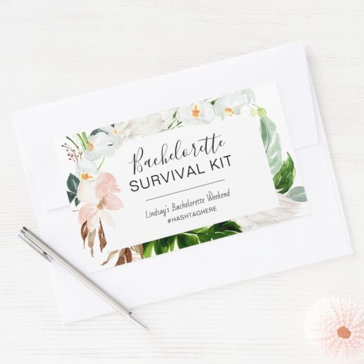 Bachelorette Survival Kit Rechthoekige Sticker (Envelop)