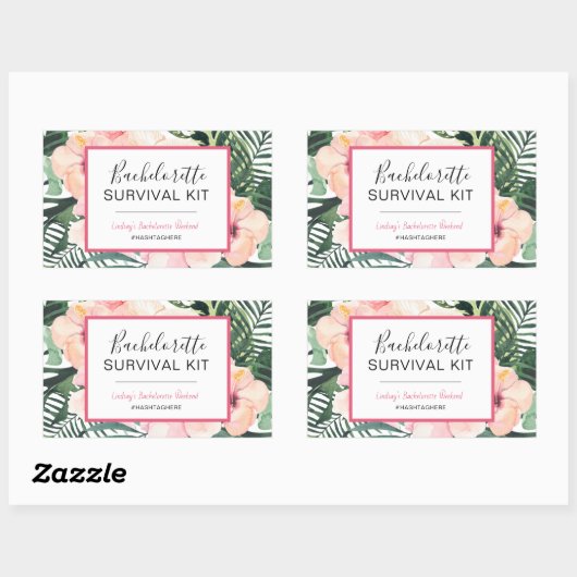 Bachelorette Survival Kit Rechthoekige Sticker (Vel)