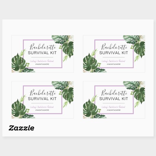 Bachelorette Survival Kit Rechthoekige Sticker (Vel)