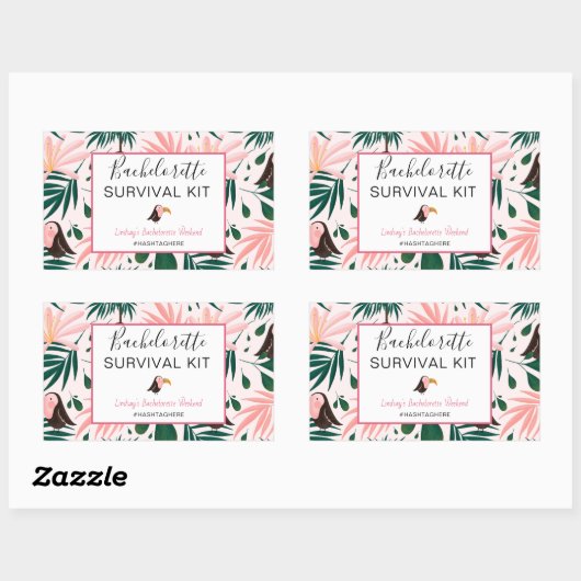 Bachelorette Survival Kit Rechthoekige Sticker (Vel)