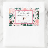 Bachelorette Survival Kit Rechthoekige Sticker (Tas)
