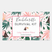 Bachelorette Survival Kit Rechthoekige Sticker (Voorkant)