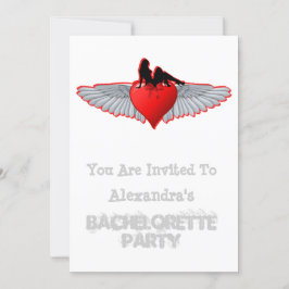 Bachelorette tattoo rock style party kaart