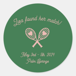 Bachelorette Tennis Sticker