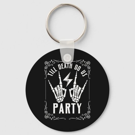 Bachelorette Till Death Do Us Party Skeleton Hand Sleutelhanger (Voorkant)