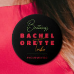 Bachelorette Tribe Hashtag Ronde Button 7,6 Cm<br><div class="desc">De naam van de bruid in het hoofdletterschrift,  het woord bachelorette-stam en #your hashtag,  deze knoppen zijn leuk om je bachelorette-meisjes te geven. Ideale partij voor je bruidsschat! Punten in ons collectie koppelen.</div>