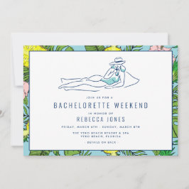 Bachelorette Tropical Beach Girls Weekend Getaway Kaart