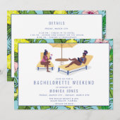 Bachelorette Tropical Beach Weekend Trip Kaart (Voorkant / Achterkant)
