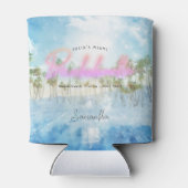 Bachelorette Tropical Palms Neon | Monogram Blikjeskoeler (Achterkant)