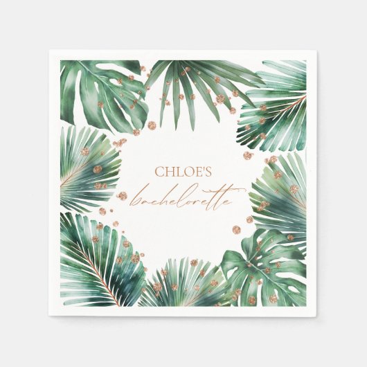 Bachelorette Tropisch & Diamant Modern Servet (Voorkant)