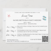 *~* Bachelorette Tropische Exotische QR Beach Part Kaart (Achterkant)