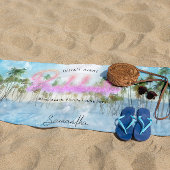 Bachelorette Tropische Palmen Neon | Monogram Strandlaken