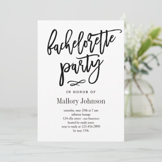 Bachelorette uit de penseelhoek kaart (Staand voorkant)